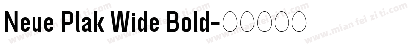 Neue Plak Wide Bold字体转换